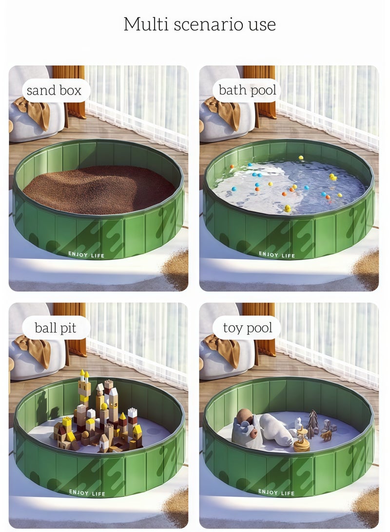 Jubilin Foldable Ball Pit Pool Kids Sand and Water Table Portable Sandbox Swimming Pool Indoor Outdoor Play Activity Center 47 Inches,Green - Image 4